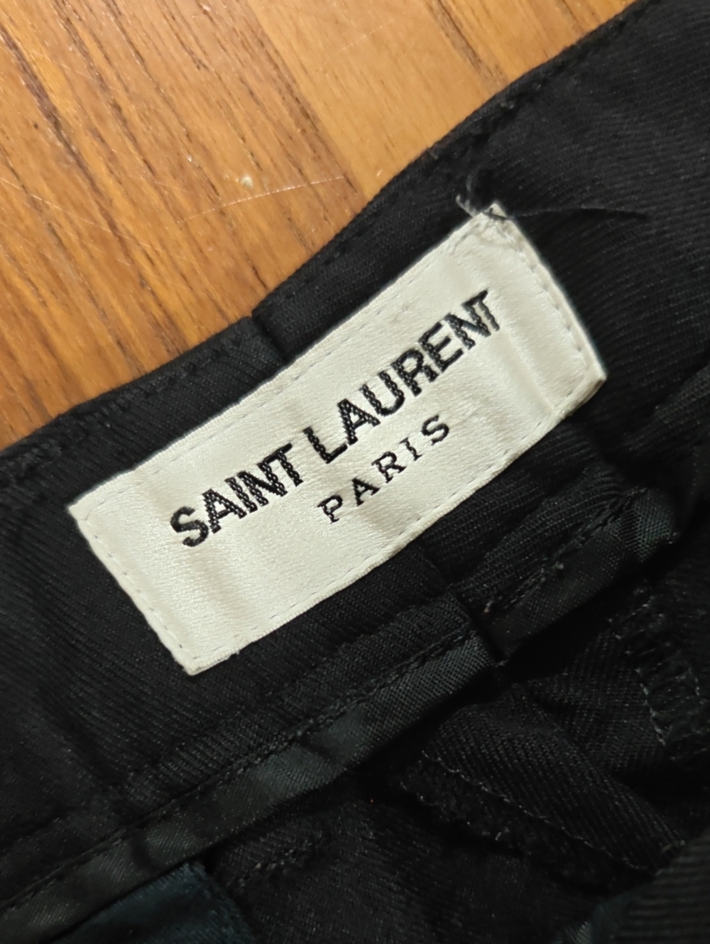 Saint Laurent Paris Black Wool Skinny Ankle Zip Trousers FR 38 US 6 - Picture 12 of 14